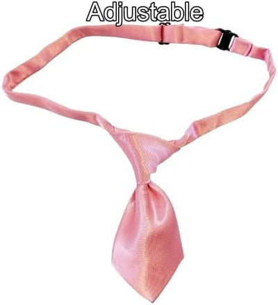 C26 Dog Pet Costume Set Retro Sunglasses + Tie Adjustable for Small Dogs up to 15 lbs Party Prop Cosplay Photoshoot (Aviator Pink Sunglasses +Pink Tie)