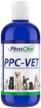 Nutrasal PPC-Vet Polyunsaturated Phosphatidylcholine Liver and Brain Health Supplement for All Sized Cats and Dogs 1000mg PPC / 5mL - Liposomal Liquid 8 oz