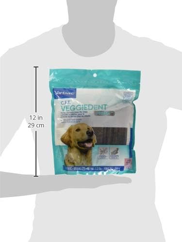 Virbac C.E.T.® VEGGIEDENT® FR3SH® Tartar Control Chews for Dogs with digestive health support, VOHC Approved, Medium 22-66lbs
