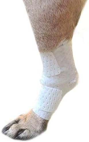 PawFlex Joint and Large Area Wound Bandages for Dogs, Cats and Other Pets. Great for Leg Joint sprains and Tail Injuries! Non Adhesive, Breathable Non-Slip Disposable Washable.Value 10 Pack (X-Small)