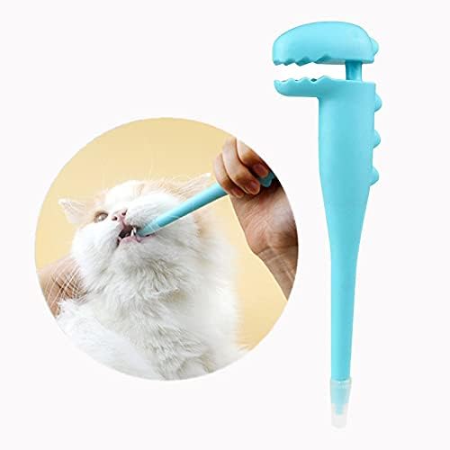 Dinosaur Pet Pill Shooter for Cats and Dogs - Soft Silicone Tip Medicine Dispenser for Pills & Capsules - Reusable Animal Pill Gun | Pet Pill Dispenser, 2 Silicone Tips, For Cats, Puppies and Small Animals, Medicine Pill Pusher
