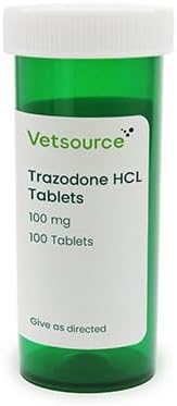 Trazodone HCl Tablets for Dogs, Cats, and Horses, 100 mg, 100 Tablets