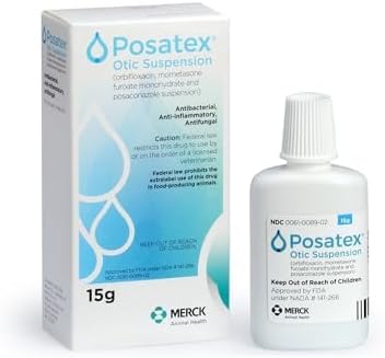 POSATEX Otic Suspension for Dogs, 15gm Bottle