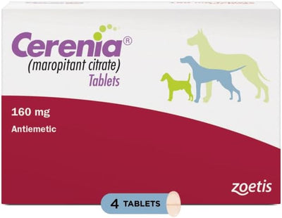 Cerenia (maropitant Citrate) for Dogs, 160 mg (Red), 4 Tablets