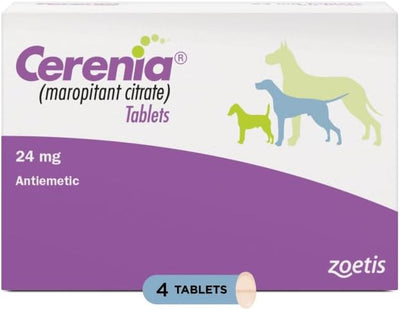 Cerenia (maropitant Citrate) for Dogs, 24 mg (Purple), 4 Tablets