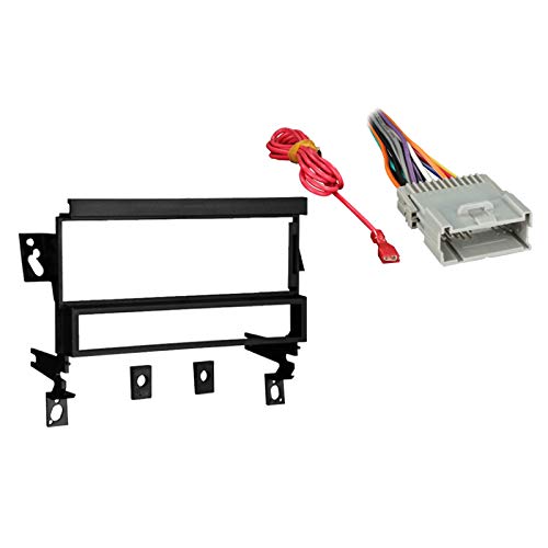 Harmony Audio Compatible with Chevy Prizm 2000 2001 2002 2003 Single DIN Stereo Harness Radio Install Dash Kit Package