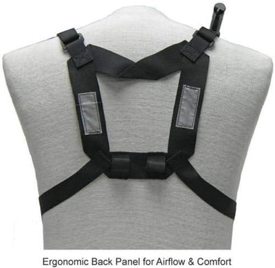 COAXSHER RCP-1 Pro Radio Chest Harness for 2 Way Radio & Electronics | Search and Rescue, Ski Patrol, Emergency Response - Black