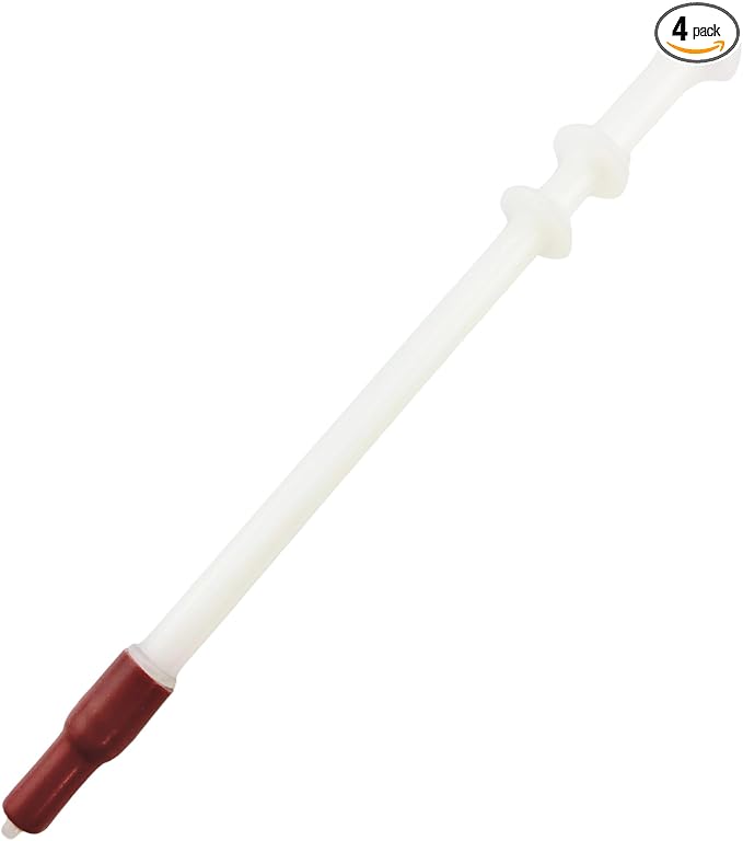 Pill Shooter for Dogs and Cats (4-PACK) – Soft Tip Pet Piller for Easy Medication Delivery | Pill Gun Dispenser Tool for Small or Large Pets | Upgraded H- Bar Design Reusable Syringe Device – Red