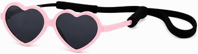 G016-1 Dog Pet Heart Costume Sunglasses for Small to Medium Breed (M, 12-25 lbs, Pink, JN)