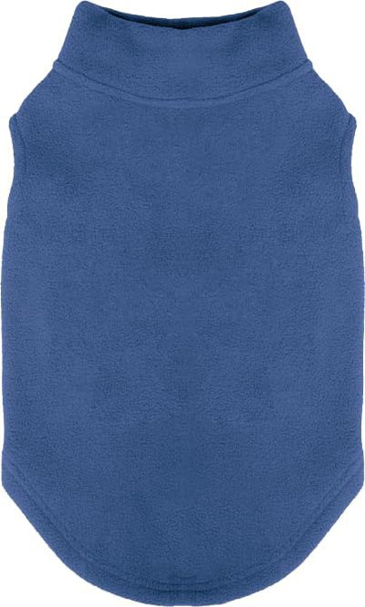 Gooby - Stretch Fleece Vest, Pullover Fleece Vest Jacket Sweater for Dogs, Steel Blue, Small