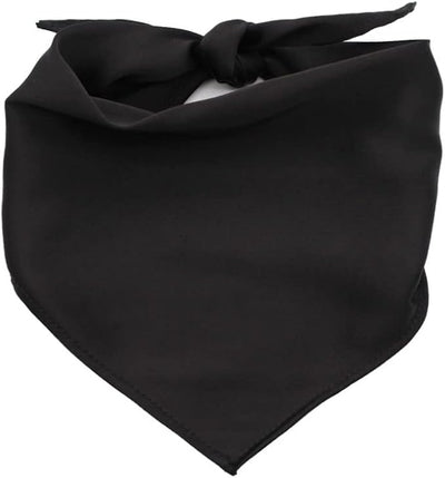 Polyester Dog Bandana Black Dog Scarf for Small Medium Large Pets