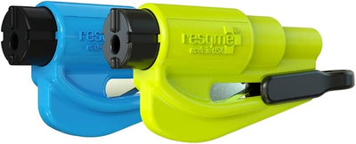 resqme The Original Compact Emergency Keychain Car Escape Tool, Seatbelt Cutter and Window Breaker, Made in USA, Pack of 2