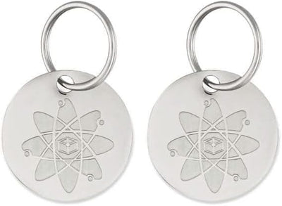 Shield Tag - Natural Flea & Tick Repellent Collar Tag for Dogs & Cats - Waterproof, Lasts 12 Months - Stainless Steel Pendant - Small/Regular Tag Bundle (2 Pack)