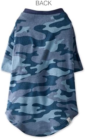 Pet Passion Toby II - The Perfect Tee, 3 Pack Short Sleeve Pet T-Shirt 100% Organic Cotton Tees Clothes for Small, Medium, Large Dogs, Navy Camo, X-Large (55-80 lbs)