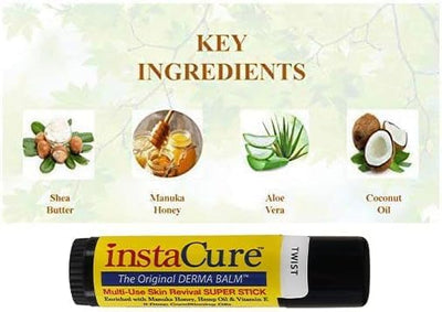 Original Derma Balm Jumbo-Sized Skin Repair Stick w/Manuka Honey. Eczema, Psoriasis Dry Skin Relief. Revive Knuckles Cuticles Lips Hands Knees & Feet. All Natural (1-Pack)