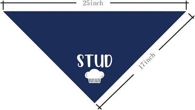 Stud Muffin Dog Bandana, Pet Scarf Accessories for Small Medium Dogs Cats Photo Prop, Funny Pet Bandana, Blue Dog Bandanas, Perfect Birthday for Dogs Lovers