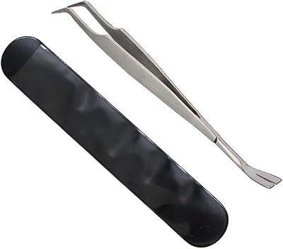 2 Pcs Stainless Steel Tick Tweezers Dual Tipped Tick Remover Tool First Aid Tweezers Tick Killer Tweezer for Human Dogs Cats