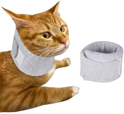 Cat Neck Brace Cover - Adjustable Elizabethan Collar for Post-Surgery Recovery, Anti-Lick Wound Protective Cervical Cone for Small Medium Large Dogs Cats (Neck Girth 4.7-9.8", Depth2.8