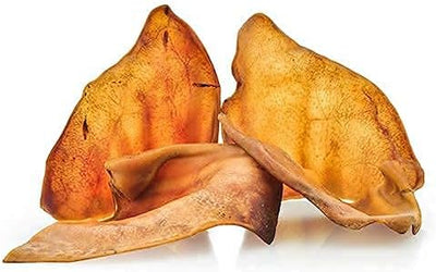 All Natural Jumbo Whole Pig Ears for Dogs (50 Pack) – 100% Natural Pork Ear Dog Treat