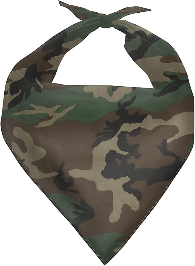 KEIAHUAN Camo Dog Bandana Washable Headband Scarf Square Pet Scarf Accessories for Dogs Cats