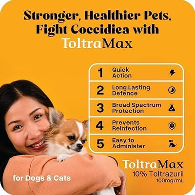 Vetr's Toltramax Toltrazuril Powder for Horses, Dogs, Cats, 100g (10.0%, Beef)