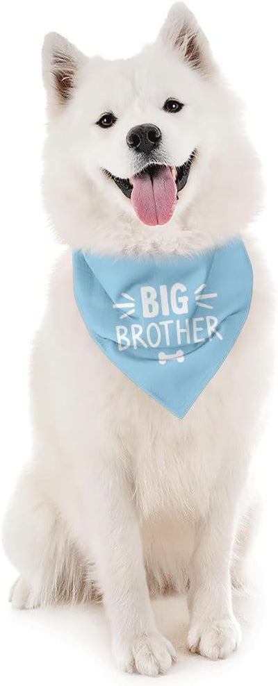 Big Brother Dog Bandana, Light Blue Pet Dog Scarf Accessories, Pregnancy Announcement Big Brother Baby Reveal, Pet Dogs Triangle Scarf, Dogs Bandana for Small Medium