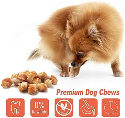 LuvChew Premium Dog Bones, Made with Real Chicken & Wholesome Vegetables, Rawhide Alternative, Large 2pcs/Pack x2packs