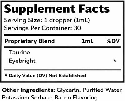 Taurine for Dogs - Taurine Supplement for Dogs - Supports Healthy Vision, Heart, Immune System, & Much More - Dog Heart Supplements - Dog Heart Health - 1 fl oz - Bacon Flavor - 2 Pack