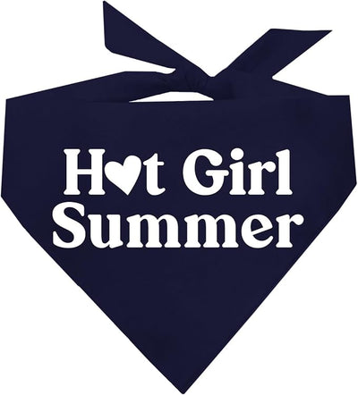 Hot Girl Summer Dog Bandana (Navy, XS 310)