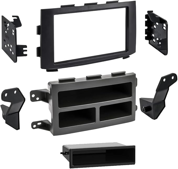 Metra Single or Double DIN Radio Installation Dash Kit for Honda Pilot 2006-2008 with Nav, Black, 15.75x12x4.75 Inches, 1.31 Pounds