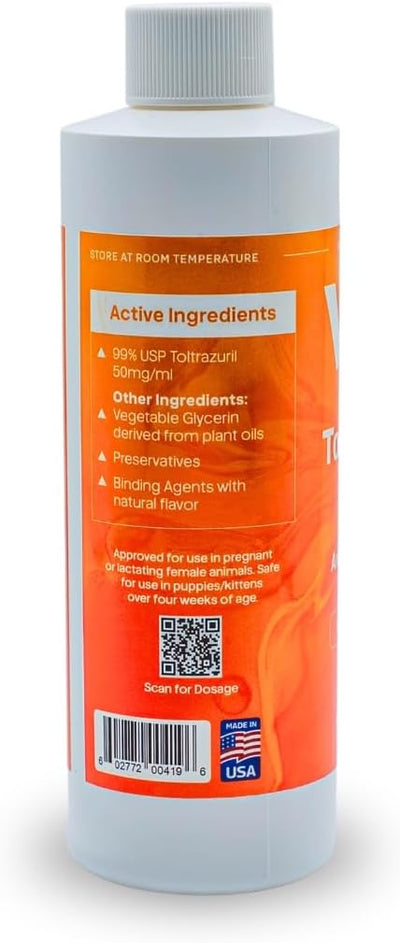 Toltrazuril 5.0% for Horses, Dogs, Cats, 240mL/8.1 Ounce, for Non-Food Chain Animals
