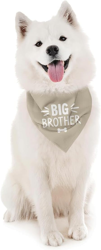 Big Brother Dog Bandana, Beige Pet Dog Scarf Accessories, Pregnancy Announcement Big Brother Baby Reveal, Pet Dogs Triangle Scarf, Dogs Bandana for Small Medium