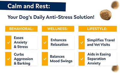 STRELLALAB Hemp Calming Chews for Dogs - Melatonin Dog Treats - Anxiety Relief - Calming Chews - Sleep & Stress Aid for Separation - 120ct Hickory Bacon Flavor
