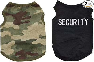 Small Dog Clothes Puppy Security Shirts French Bulldog Clothes Boy Dogs Sweatshirt Cat Extra Small T-Shirts Summer Party Dachshund Apparel