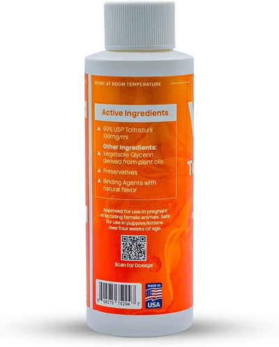 Toltrazuril 10.0% for Horses, Dogs, Cats, 120mL/4 Ounce, for Non-Food Chain Animals