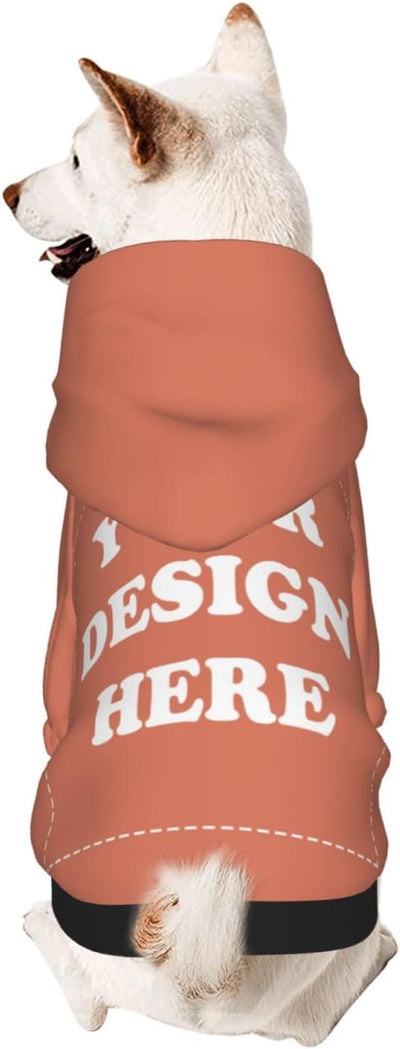 Dog Costume, Custom Dog Hoodie, Dog Name Costume Holiday Pet Pajamas Outfit, Personalized Pet Coat Costumes for Small Medium Large Dogs and Cats for Winter, Coral, XL