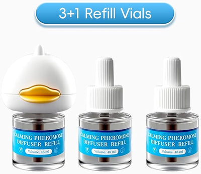 Dog Calming Diffuser-Pheromone Plug-in for Anxiety Relief, Stop Dog Peeing in House & Barking-Calming Device with Essential Oils (1 Plug and 1 Refill Bottles) | 30-Day Refill