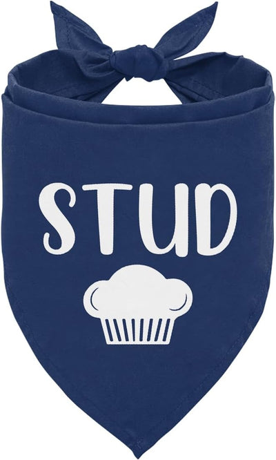 Stud Muffin Dog Bandana, Pet Scarf Accessories for Small Medium Dogs Cats Photo Prop, Funny Pet Bandana, Blue Dog Bandanas, Perfect Birthday for Dogs Lovers