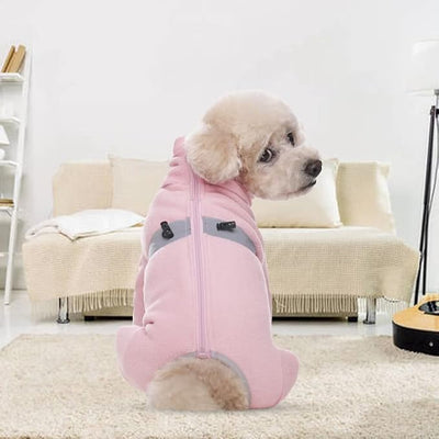 Polar Fleece Dog Coats for Small Medium Dogs, Winter Jacket Sweater Vest Bodysuit, Four-Legged Warm Clothes Pajamas
