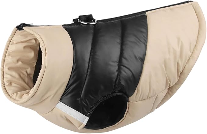 Winter Christmas Waterproof Windproof Dog Jacket - Warm Vest Coat for Small & Medium Dogs - Not Suitable for Big Dogs C-3-light Brown Large
