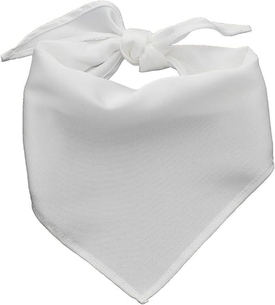 1 Pack White Dog Bandana Blank Polyester Dog Scarf for Small Dogs