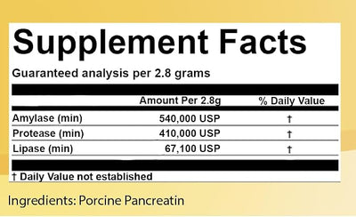 | Pancretase Digestive Enzymes | 10x Pancreatin | Pancreatin for Dogs and Cats | Pancreatic Enzyme | Great for Pets with EPI