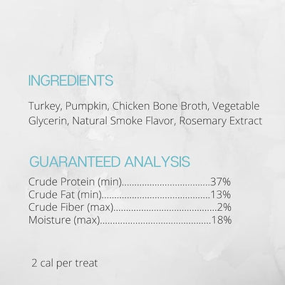 Farmland Traditions Tiny Loves Jerky Trainer Treats for Dogs w/Bone Broth (Turkey & Pumpkin, 16 oz.)
