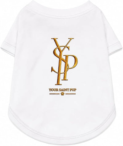 Luxury Designer Dog T Shirt – Trendy Puppy Clothes for Small Dogs, Fashion Pet Tee for French Bulldogs & Chihuahuas, Everything Chic Dog Apparel (YSP, Small)