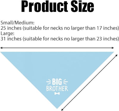 Big Brother Dog Bandana, Light Blue Pet Dog Scarf Accessories, Pregnancy Announcement Big Brother Baby Reveal, Pet Dogs Triangle Scarf, Dogs Bandana for Small Medium