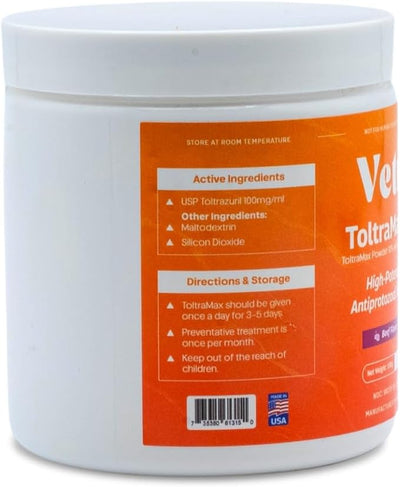 Vetr's Toltramax Toltrazuril Powder for Horses, Dogs, Cats, 100g (10.0%, Beef)