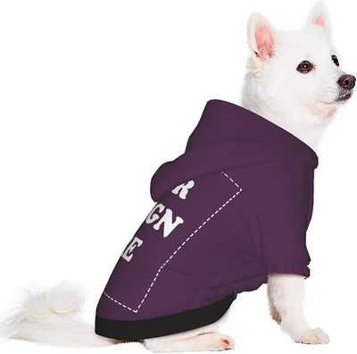 Personalized Chihuahua Dog Hoodie, Custom Pet Warm Sweatshirt Costume with Name Number Photo, Customize ID Clothes for Pupppy Kitten Dogs Cats, PlumPurple, S