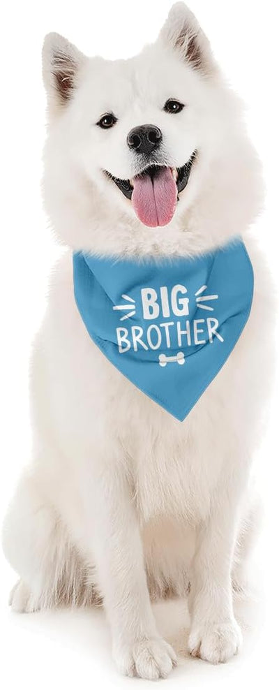Big Brother Dog Bandana, Blue Pet Dog Scarf Accessories, Pregnancy Announcement Big Brother Baby Reveal, Pet Dogs Triangle Scarf, Dogs Bandana for Small Medium