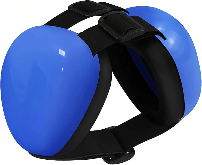 derYEP Dog Earmuffs for Hearing Protection 29dB NRR Ear Muffs Noise Protection (Medium, Blue)