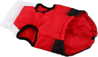 Winter Dog Vest - Warm Windproof Coat for Small Medium Dogs in White/Red/Black - XXS